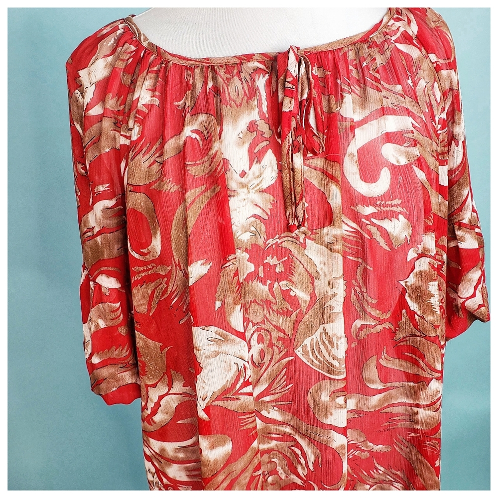 Cute, Red Baby Doll Style Blouse by Be Yourself Size XL